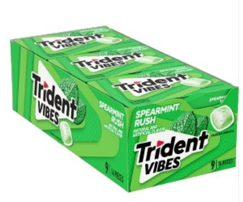 Trident Vibes Wallet Pack - Spearmint Rush (14pcs) x 9 Units