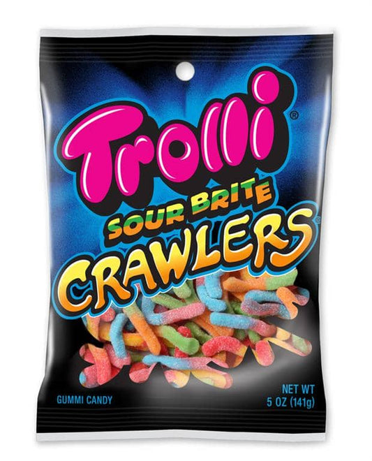 (S1-10) Trolli Peg Bag - Sour Brite Crawlers 5 oz x 12 units