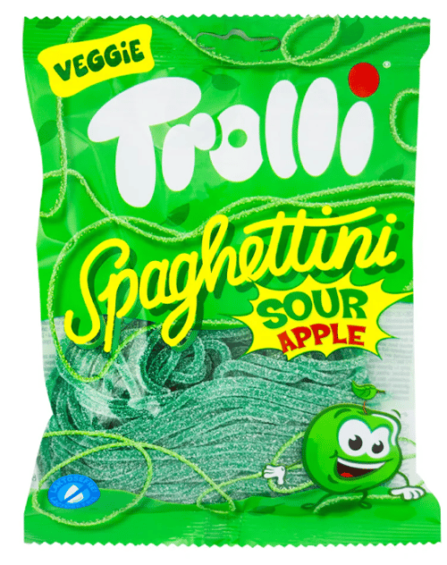 Trolli - Spaghetti Sour Apple 100g x 10 units  (best before may 06,2027)