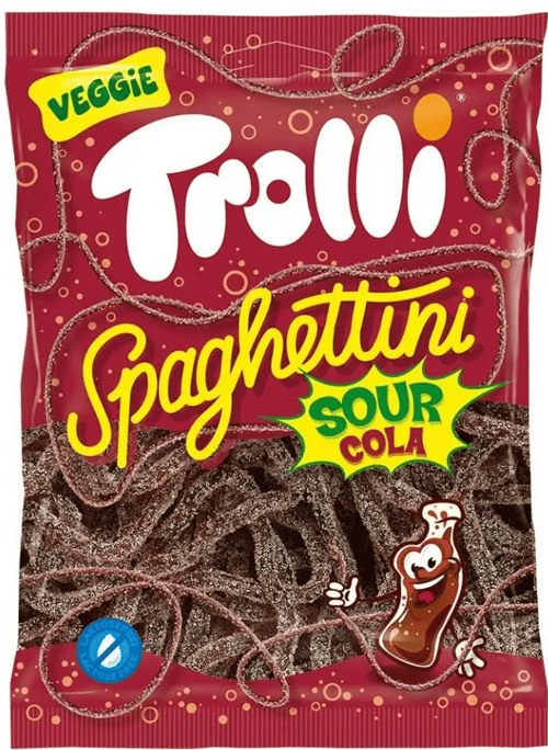 Trolli - Spaghetti Sour Cola 100g x 10 units - (best before march 27,2027)