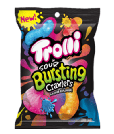 (S1-10) Trolli Peg Bag - Sour Bursting Crawlers 4.25oz x 12 units