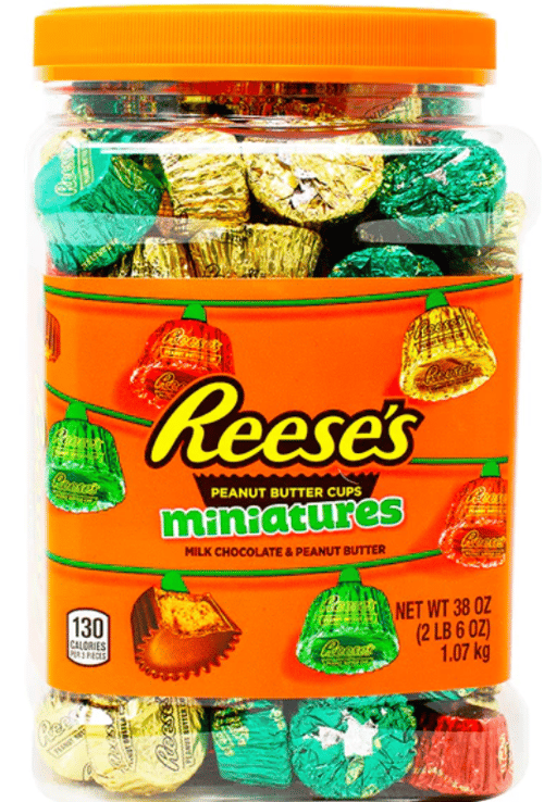 EASTER-Tub - REESE'S Miniatures Milk Chocolate Peanut Butter Cups 38oz (1.07kg) x 1 Unit