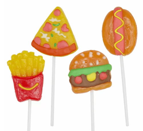 (S4-02) CHINA - CANDY REALMS FAST FOOD POPS - Fruit Flavoured 50G X 24 UNITS
