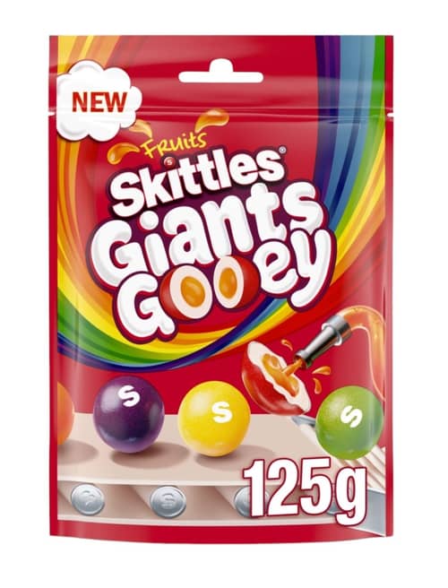 UK - Skittles - Giant GOOEY 125g x 15 units (Best Before June 01, 2026)