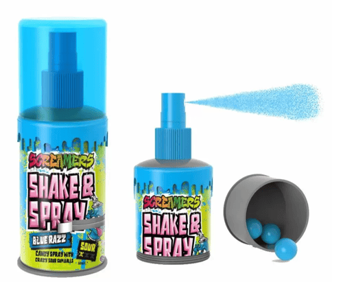 CHINA - ZED CANDY SCREAMERS SHAKER & SPRAY - BLUE RAZZ 60ML X 12 UNITS