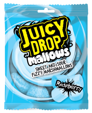 Belgium - Bazooka Juicy Drop Mallows - Raspberry Bag 100g x 20 units