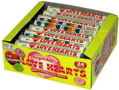 UK Swizzels Giant Love Hearts X 24 units