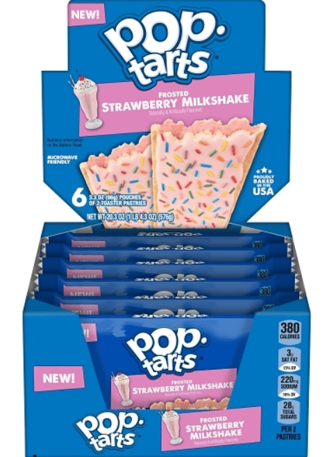Us - Vending - Pop Tarts - Strawberry Milkshake 3.3oz (96g) x 6 units (Boxes with minor damage due to shipping)