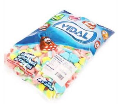 Spain -  Bulk - Vidal Assorted Triple Hearts  (Sugared)  - 4.4 Lb (2kg) x 1 Bag