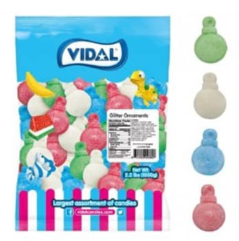 XMAS - BULK - VIDAL CHRISTMAS GUMMIES - ORNAMENTS 2.2LB (1KG) X 1 BAG