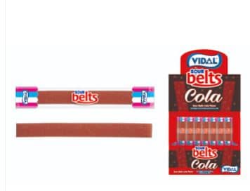 Bulk - Vidal Sour Wrapped Cola Belts (150 pieces) x 1 Bag