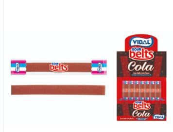 SPAIN - Bulk - Vidal Sour Wrapped Cola Belts (150 pieces) x 1 Box