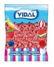 SPAIN - Bulk - Vidal Strawberry Pencil Licorice Bites 2.2 Lb (1kg) x 1 Bag