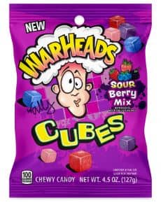 Peg Bag - Warheads Sour Berry Cubes 4.5oz(127g) x 12 Units