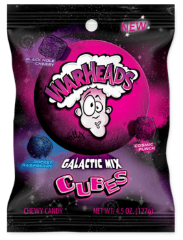 US - Peg Bag - Warheads Galactic Cubes 4.5oz x 12 units