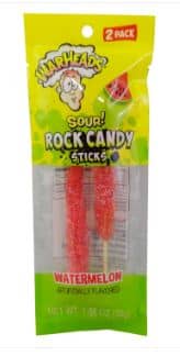 US - Peg Bag - Warheads Sour 2PK. Rock Candy Sticks 1.06oz(30g) x 12 Units