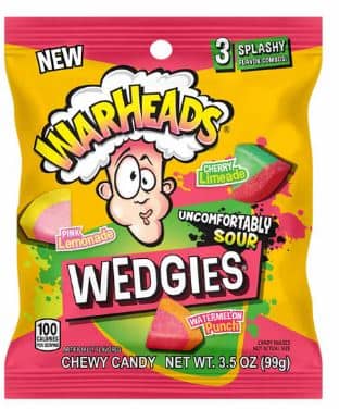 Peg Bag - Warheads Wedgies 3.5oz x 12 units