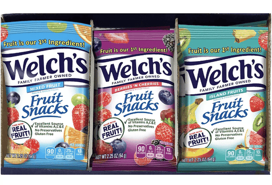 US- Welchs Fruit Snack Variety 2.25oz (64g) x 16 units
