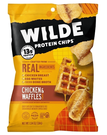 US - Chips - Wilde Protein - Chicken & Waffles 1.34oz (38g) x 8 units (chips bags may be deflated during shipping)