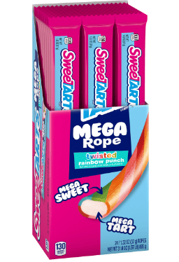 US - Wonka Sweetarts Mega Filled Rope 1.32oz (37g) x 24 units - Québec ...