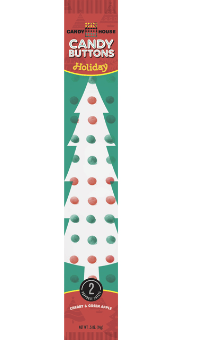 XMAS - Doscher's Holiday Candy Buttons  Clip Strip  14g X 48 Units