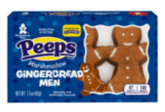XMAS - CASE - 3PK Peeps MARSHMALLOW Gingerbread Men - 1.5 oz (43g) x 24 units