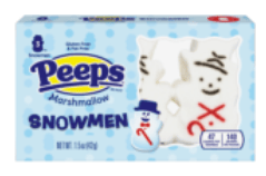 XMAS - CASE - 3PK Peeps Marshmallow Snowmen - 1.5 oz(43g) x 24 units
