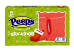 XMAS - CASE - 3PK Peeps Marshmallow Stockings - 1.5 oz (43g) x 24 units