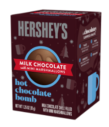 Xmas - Hershey Hot Chocolate Bomb With Marshmallows Filled - 1.25oz (35g) x 12 units