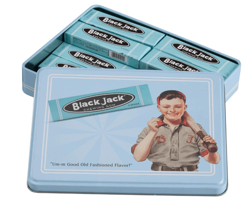 (S1-10) XMAS - Tin Black Jack Gum 10-PK x 6 Tins