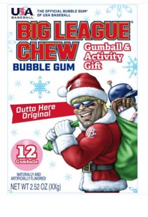 Xmas - Big League Chew Activity Gift Book 2.52oz x 12 Units