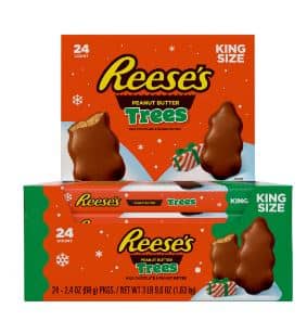 US - XMAS Hershey Reeses Peanut Butter Trees - King Size 2.4oz(272g) X 24 Units