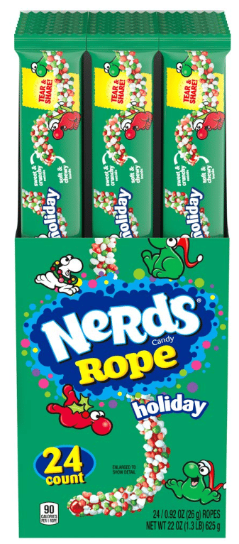 XMAS Wonka Holiday Nerds Rope - 0.92 oz x 24 units