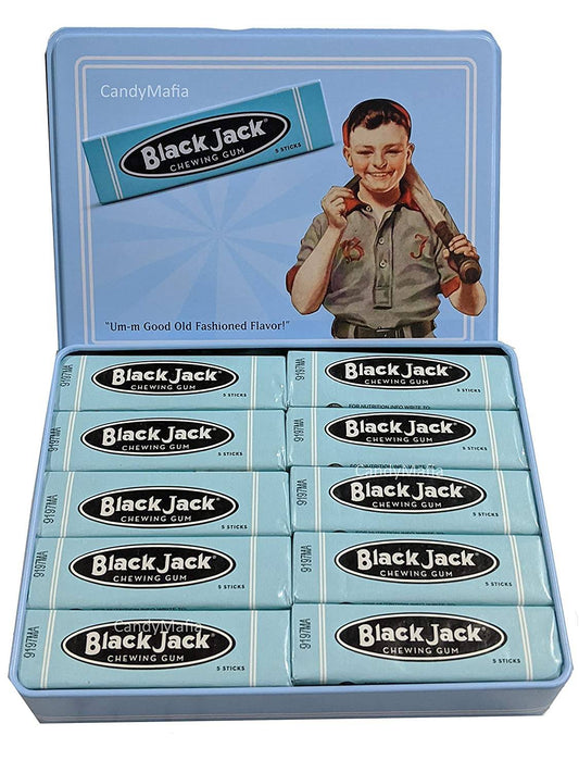 (S1-10) XMAS - Tin Black Jack Gum 10-PK x 6 Tins