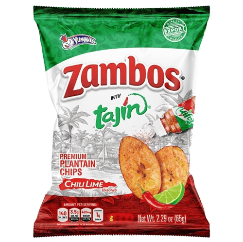 Honduras - Chips - Zambos - Tajin Plantain Chips 2.9oz (65g) x 8 Units