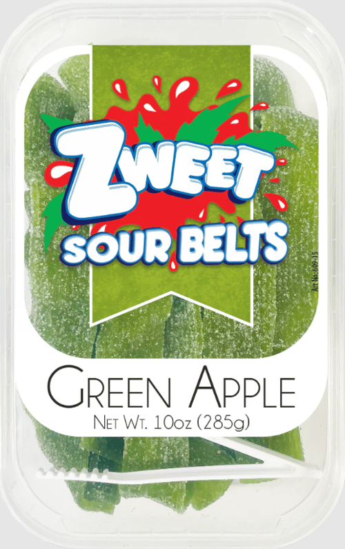 TURKEY - Zweet - TUB - Sour BELTS - GREEN APPLE 10oz (283g) x 6 units