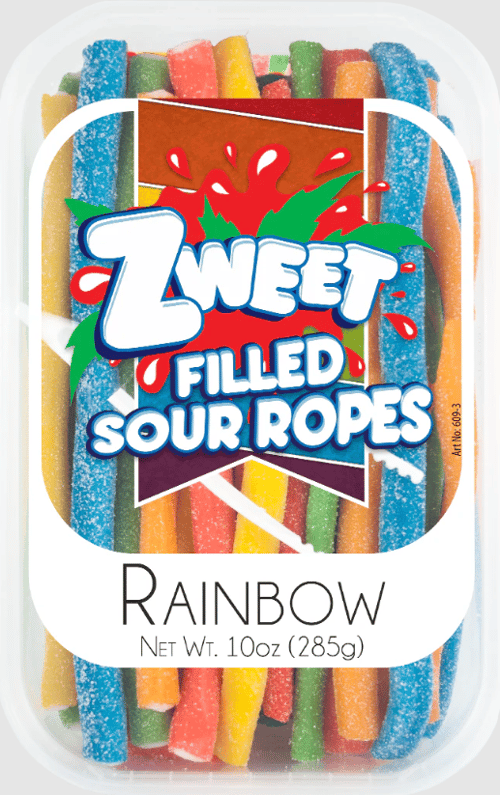 TURKEY - Zweet - TUB - Sour ROPES - RAINBOW 10oz (283g) x 6 units