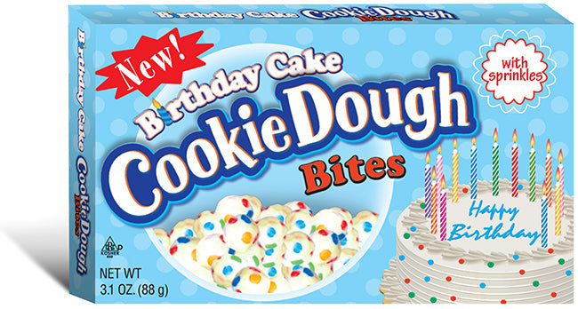 Theater Box Cookie Dough - Birthday Cake Bites 3.1oz X 12 Units - Québec Candy