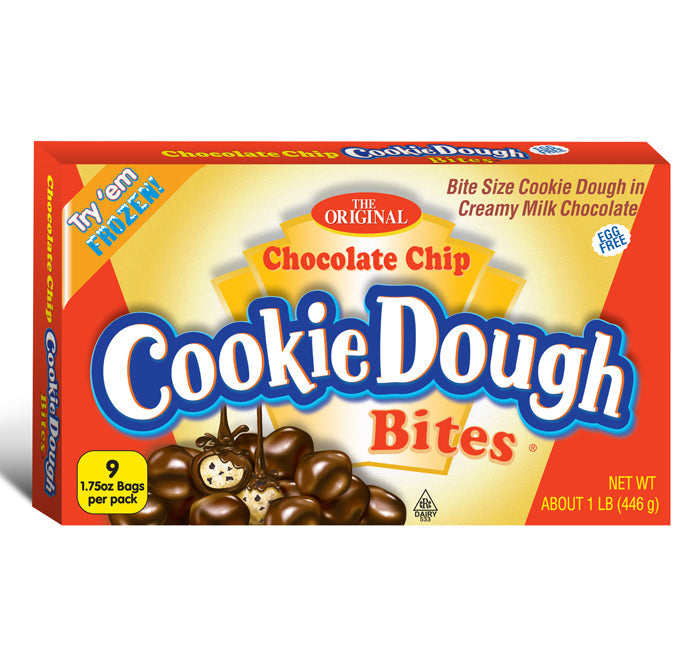 Theater Box Cookie Dough Bites Choco Chip 3.1oz X 12 Units - Québec Candy