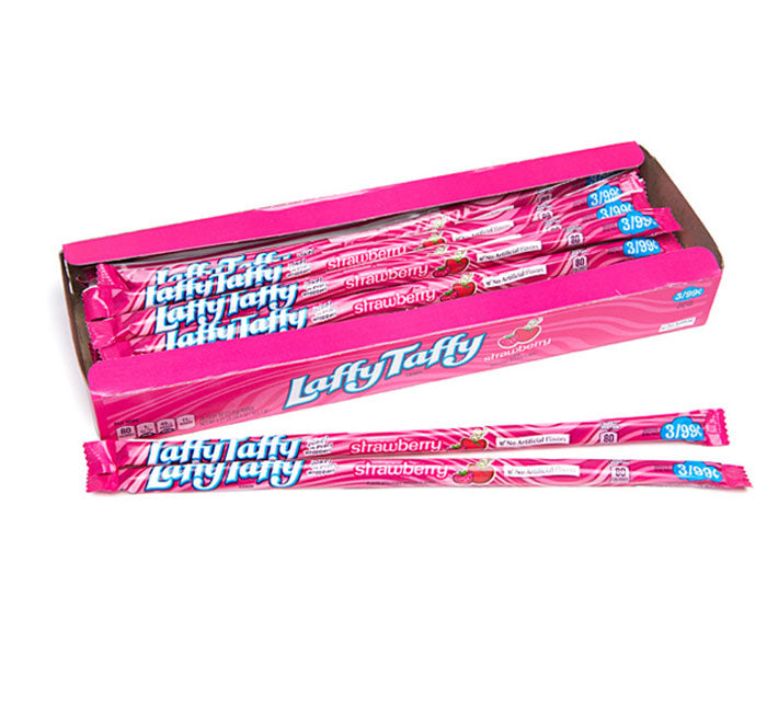 Wonka Laffy Taffy Rope - Strawberry Pre-Priced X 24 Units - Québec Candy