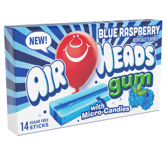 Airheads Gum - Blue Raspberry X 12 Units - Québec Candy