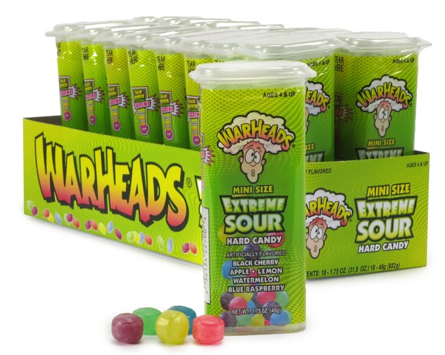 Warheads Extreme Sour Hard Candy X 18 Units - Québec Candy