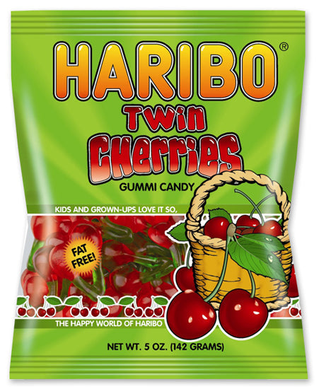 Haribo Twin Cherries / Happy Cherries 4oz X 12 Units - Québec Candy