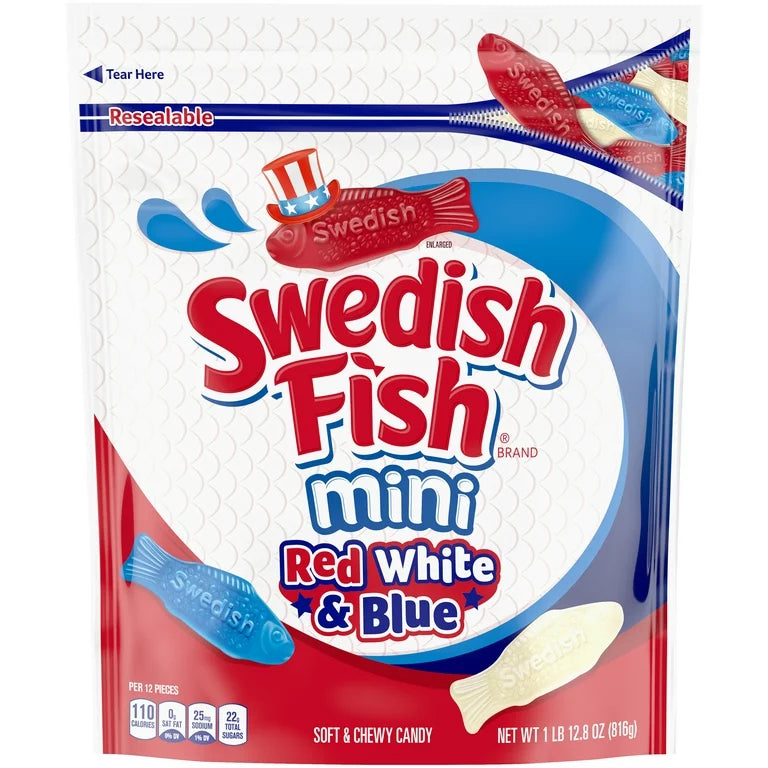 Swedish Fish Mini RWB Gummies 12.8oz X 4 Units // Exp April 2024 - Québec Candy