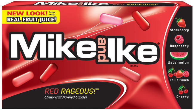Theater Box Mike & Ike Red Rageous 5 Oz X 12 Units - Québec Candy