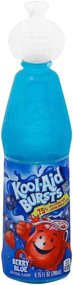 Kool -Aid Bursts Single Berry Blue 6.75oz X 12 Units - Québec Candy