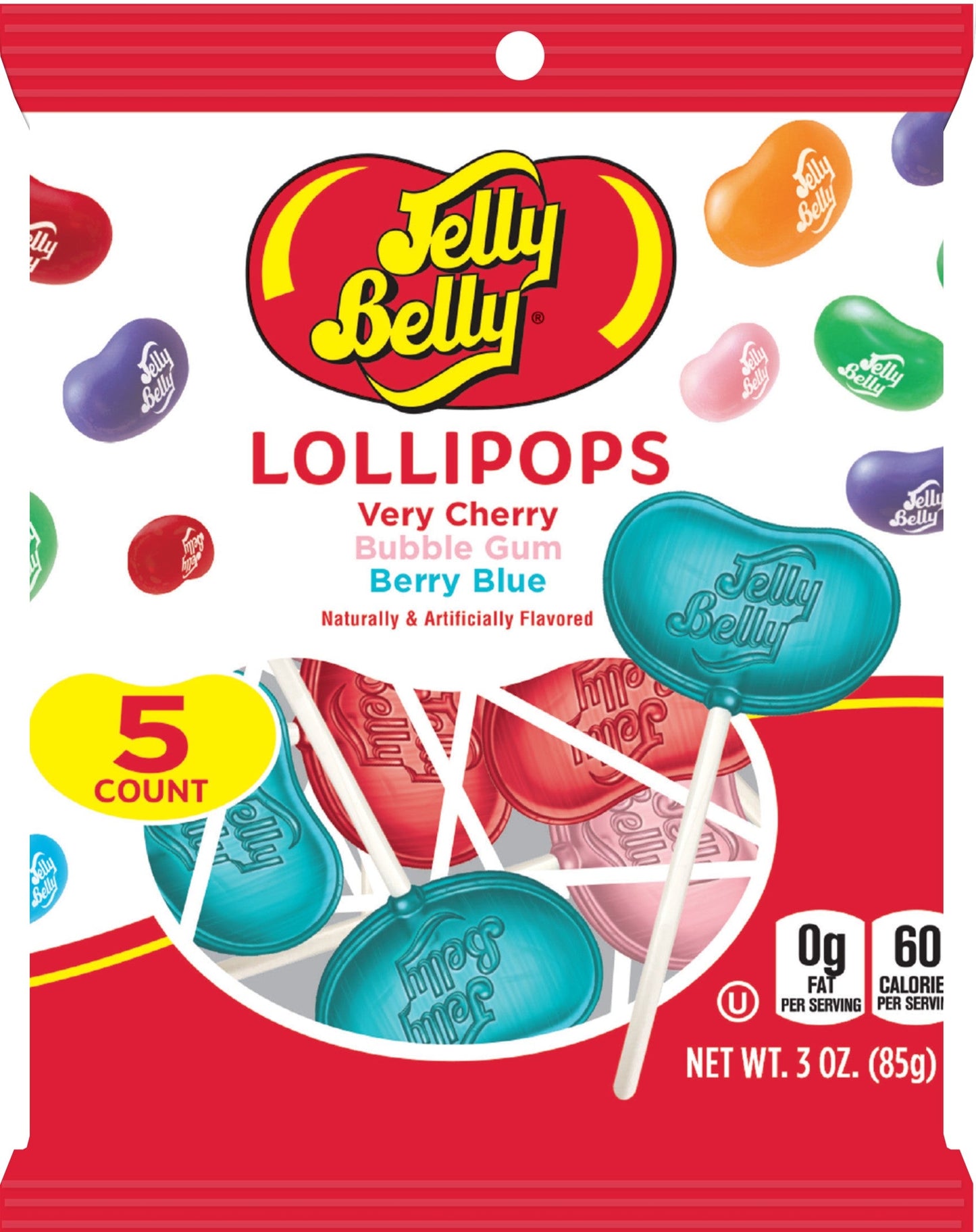 Adams & Brooks Jelly Belly Pops Peg Bag 3oz X 12 Units - Québec Candy