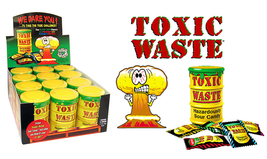 Toxic Waste 1.7 Oz Drums Yellow X 12 Units - Québec Candy