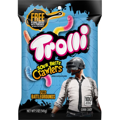 Trolli Peg Bag - Sour Brite Crawlers 5 Oz X 12 Units - Québec Candy