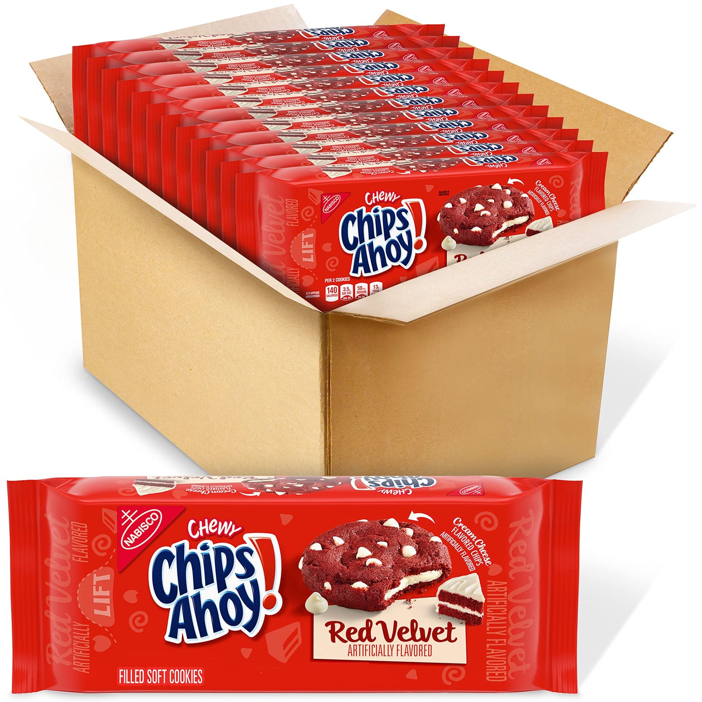 Nabisco Chips Ahoy! Red Velvet Cookies 9.6oz X 12 Units - Québec Candy